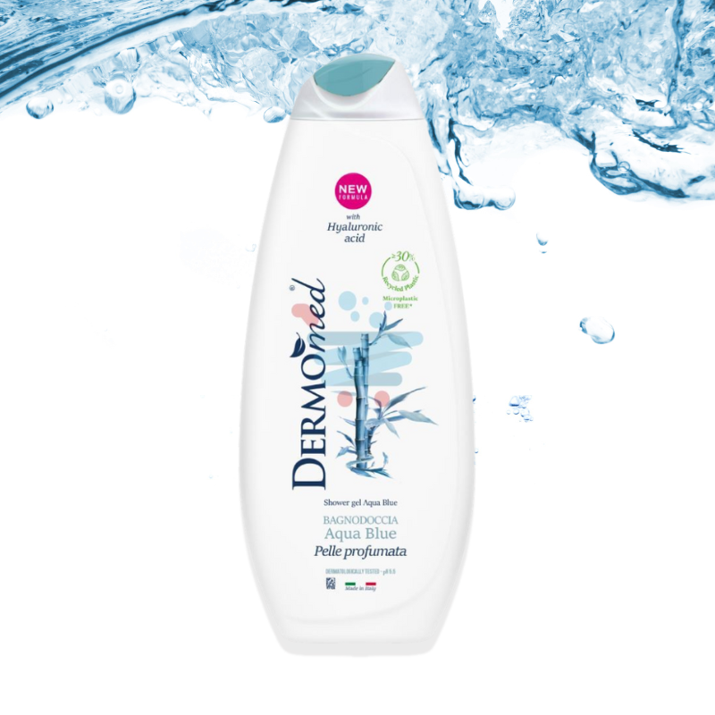 Dermomed Showergel Aqua Blå 650ml – Frisk duschgel med uppfriskande doft!