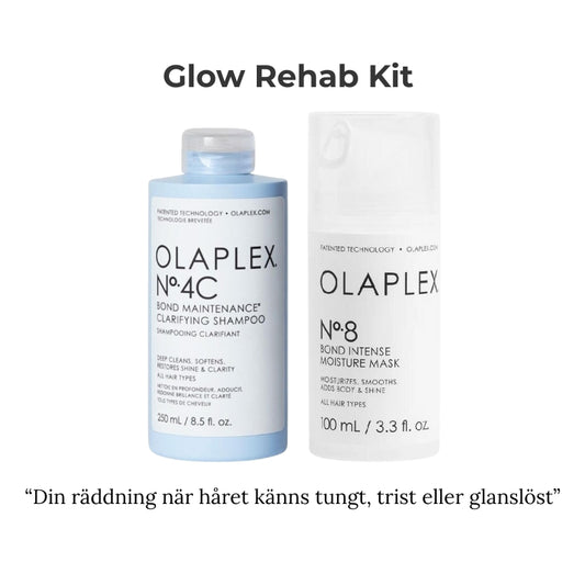 Glow Rehab – Olaplex No.4C & No.8 för djuprengöring, fukt & glans