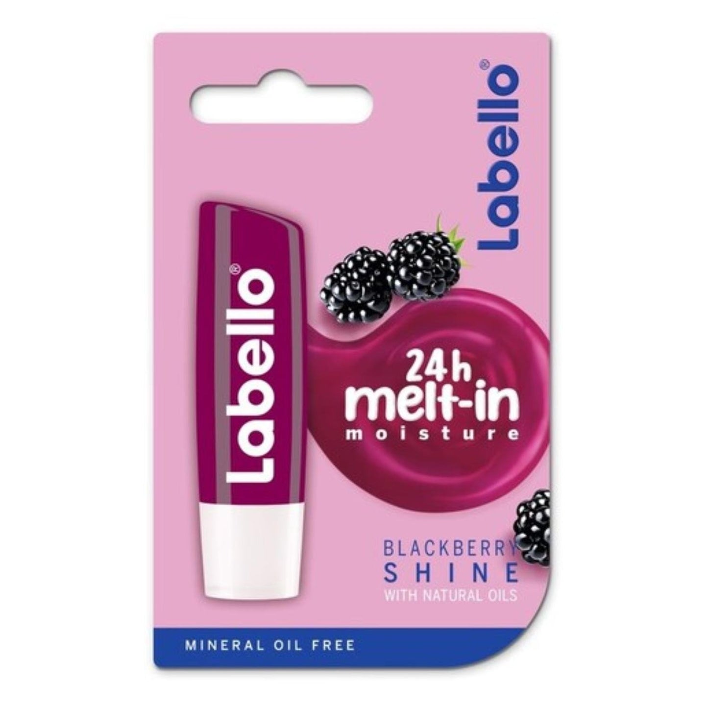 Labello Blackberry Shine Lip Balm 4,8g – Vårdande läppbalsam med bärig glans