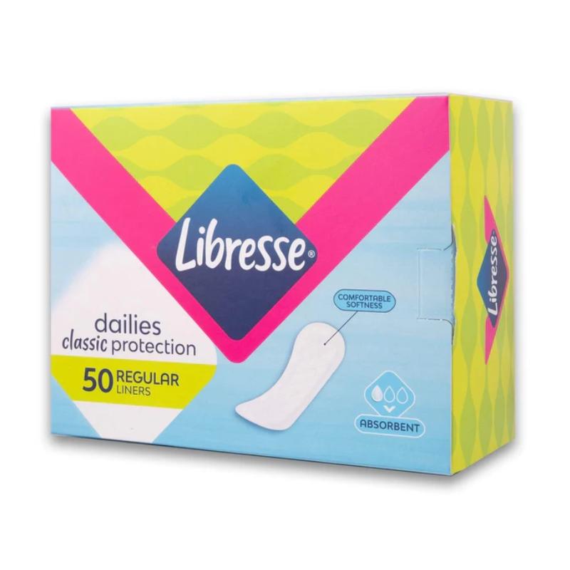 Libresse Classic Pantyliners Regular 50-pack – Tunna och sköna trosskydd för vardagsbruk