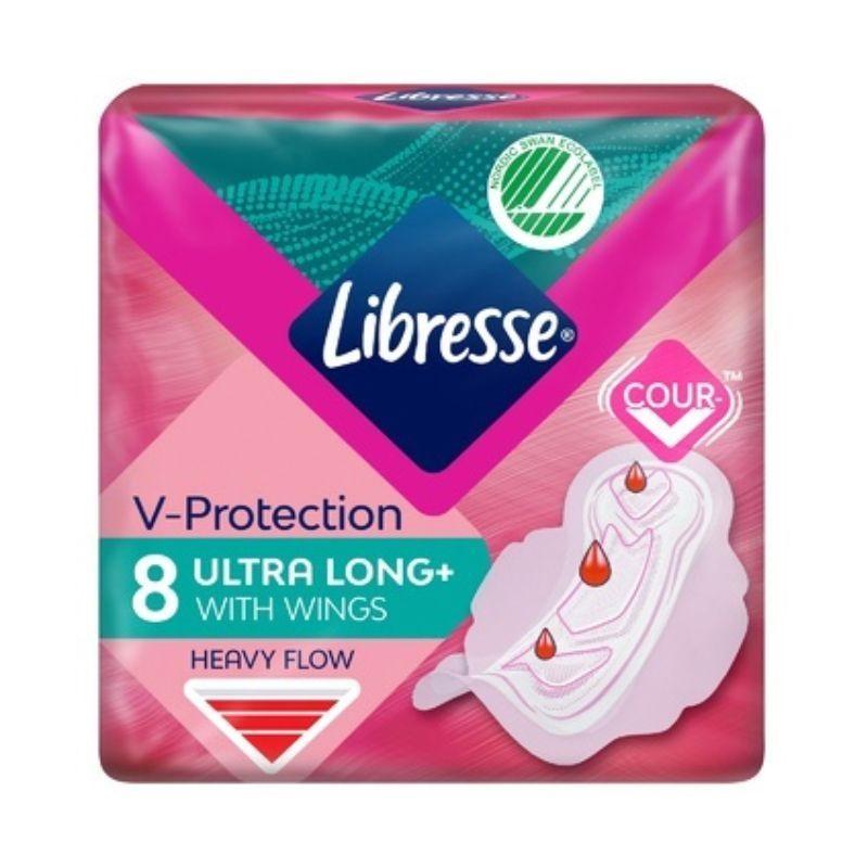 Libresse Invisible Ultra Long 8-pack – Extra långa och tunna bindor med osynligt skydd