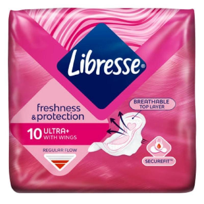 Libresse Invisible Ultra Thin Normal 10-pack – Tunna och diskreta bindor för vardagsbruk