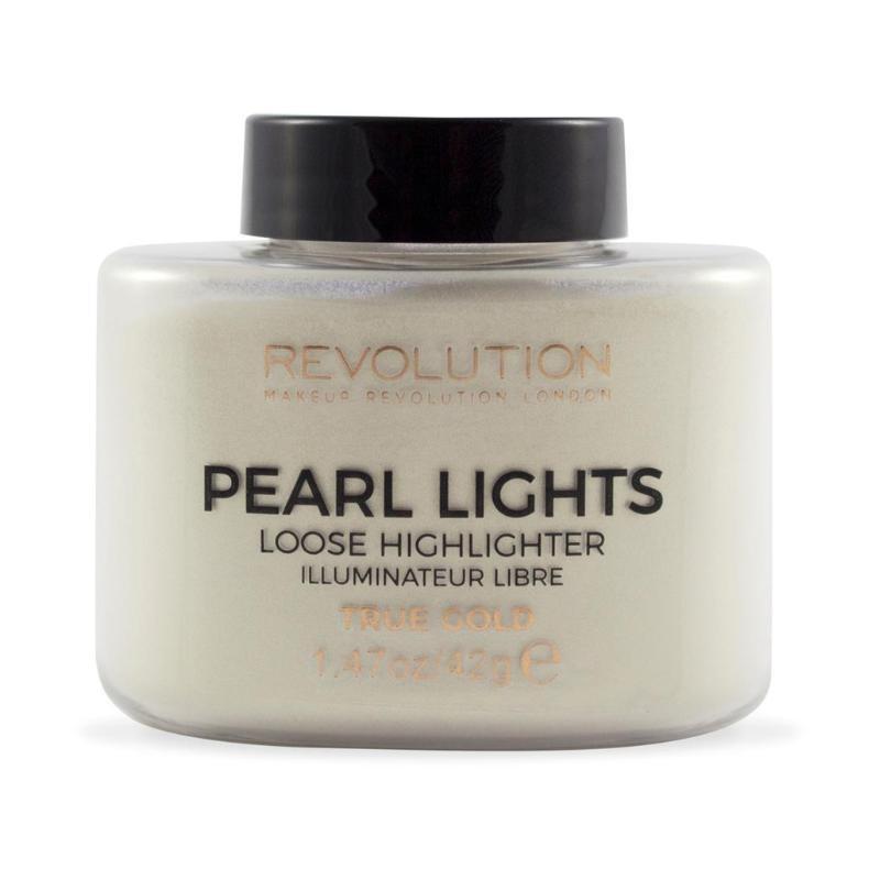 Makeup Revolution Pearl Lights Loose Highlighter True Gold 35g – Löst Guldigt Highlighterpuder för Strålande Lyster