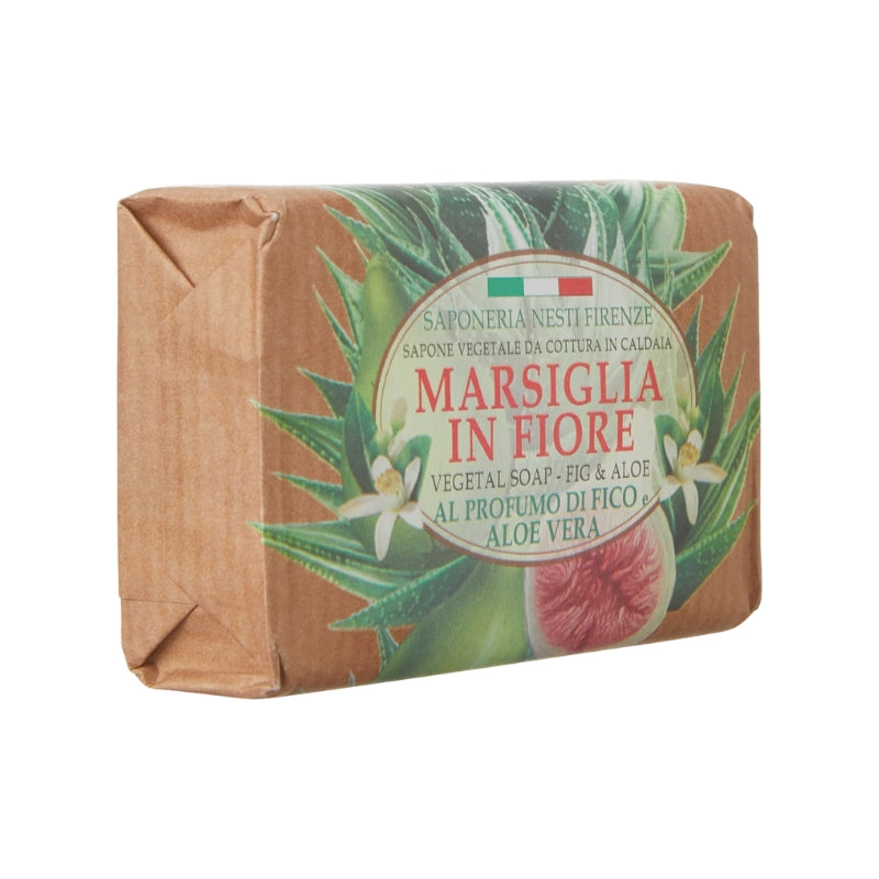Marsiglia in Fiore Hårdtvål Fig & Aloe 125g – Naturlig & Fuktgivande Tvål