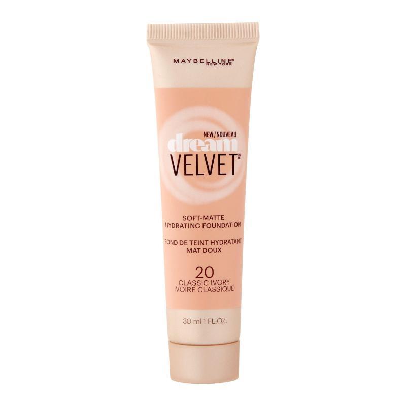 Maybelline Dream Velvet Foundation 20 Classic Ivory 30ml – Mjuk moussefoundation med matt finish