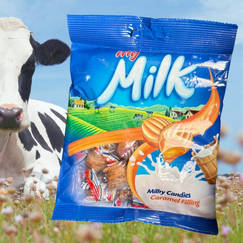 Milk 6-pack – Mjölkkarameller med karamellfyllning, 100g