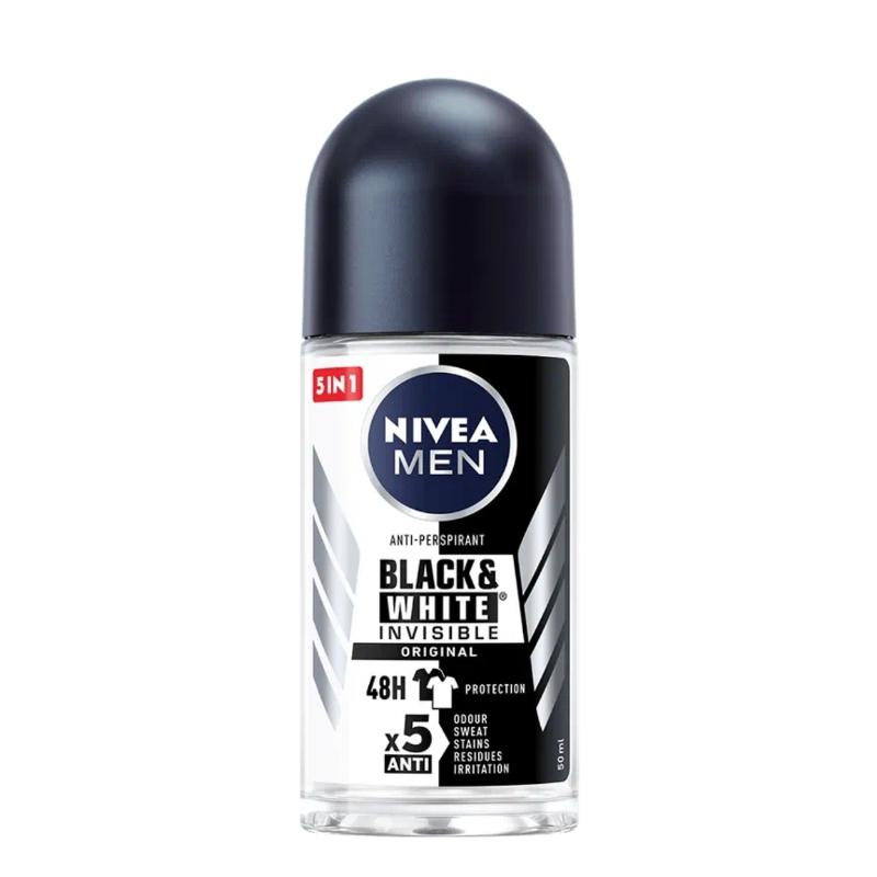 Nivea Roll-on B&W Original Men 50 ml – Skydd utan fläckar, fräsch hela dagen