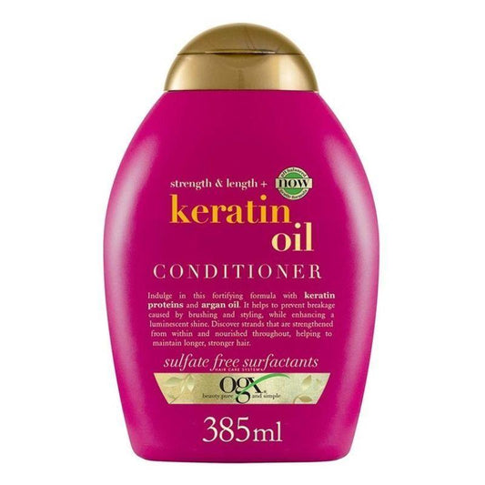 OGX Anti-Breakage Keratin Oil Balsam 385 ml – Stärkande balsam för slitet och skört hår