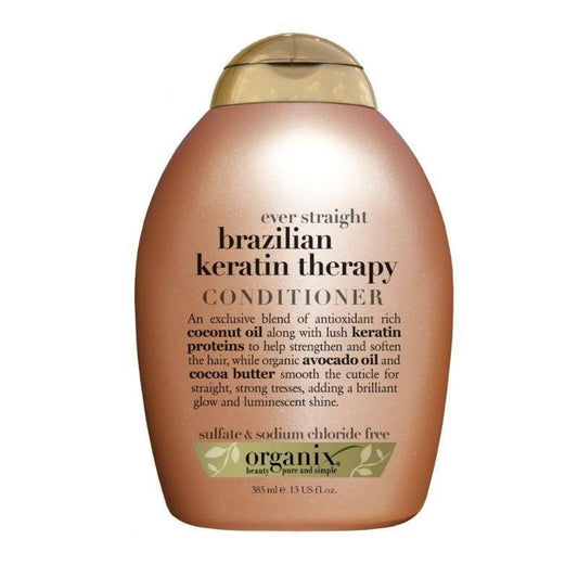 OGX Brazilian Keratin Smooth Balsam 385 ml – Mjukgörande balsam för slätt och frissfritt hår