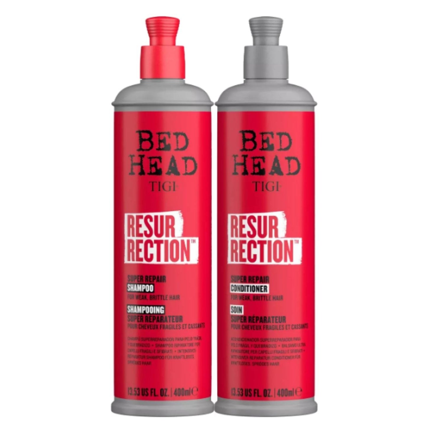 TIGI Bed Head Resurrection Schampo & Balsam 2x400ml – För skadat och slitet hår