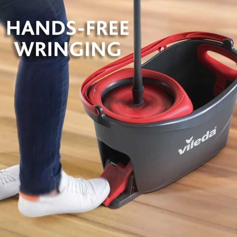 Vileda Turbo Mopp- och Hinksystem – Snabb, Smidig & Effektiv Rengöring med Pedalcentrifug