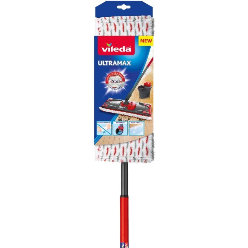 Vileda UltraMax System – Mopp & Skaft med 2-i-1 Mikrofiberdyna