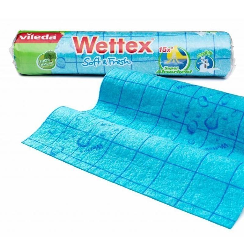 Vileda Wettex Soft Fresh Lime/Blå Rulle 1,5 m – Anpassningsbar och Effektiv Rengöring
