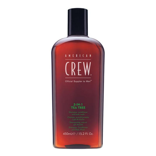 American Crew 3-in-1 Tea Tree 450ml – Schampo, Balsam & Duschgel för Män