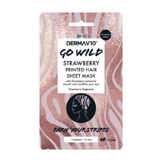 Derma V10 Go Wild Hair Sheet Mask Strawberry 1-pack