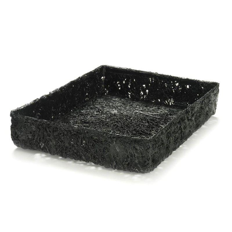 Exponeringskorg Svart Rak 40x30x7,5 x1cm