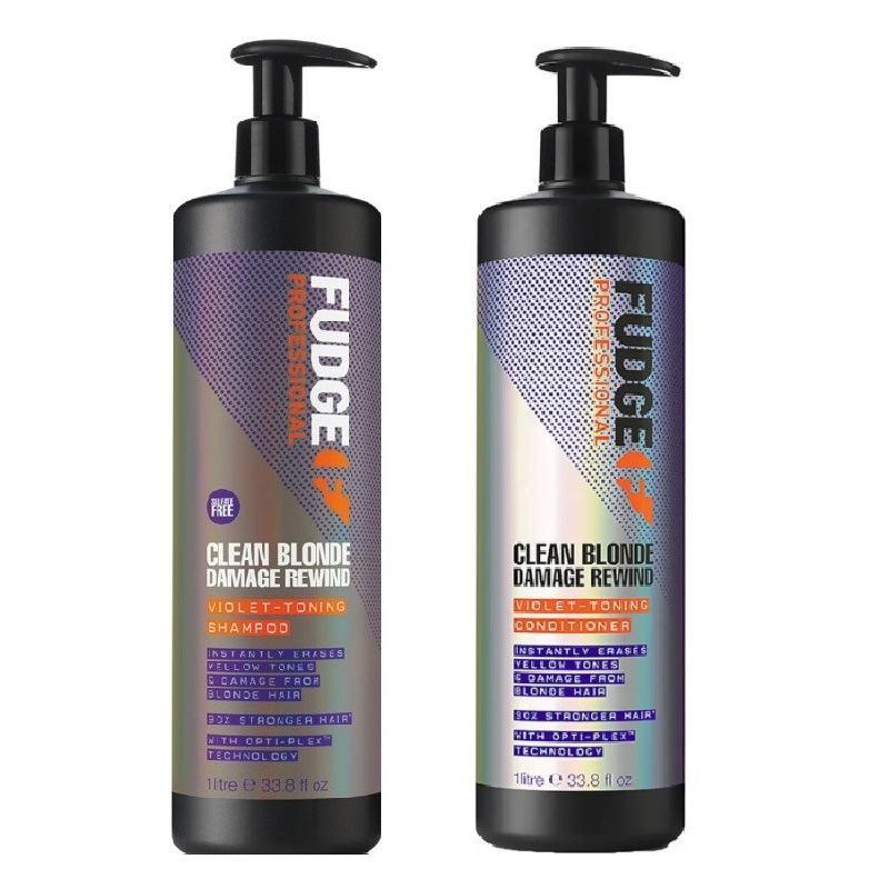 Fudge Clean Blonde Damage Rewind Shampoo&Conditioner 2x1000ml