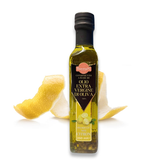 BuonaSí Extra Virgin Olivolja med Citron – Smaksatt jungfruolja från Italien 250ml