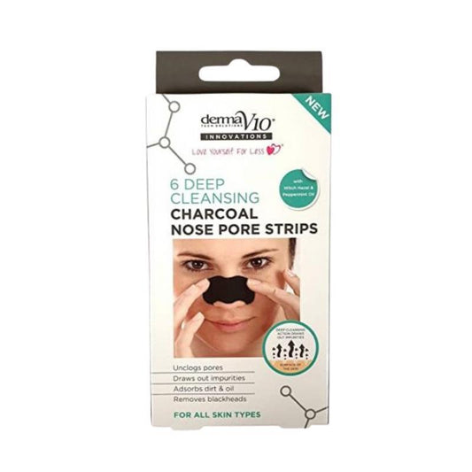 DermaV10 Charcoal Nose Pore Strips 6st