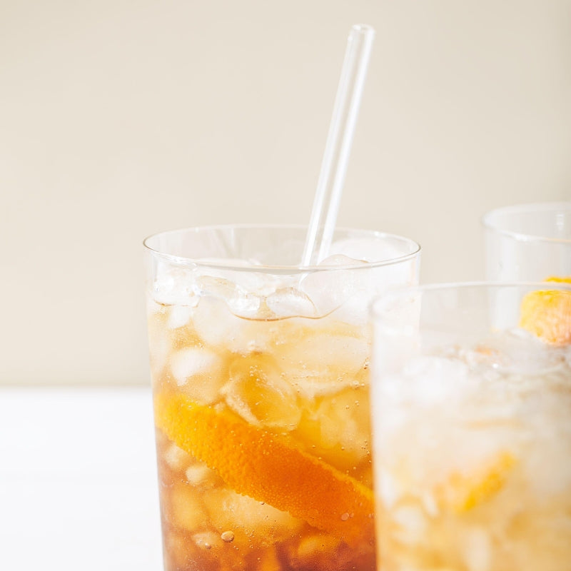 Glassugrör transparanta 4pack med rengöringsborste – hållbara sugrör i glas, 20 cm