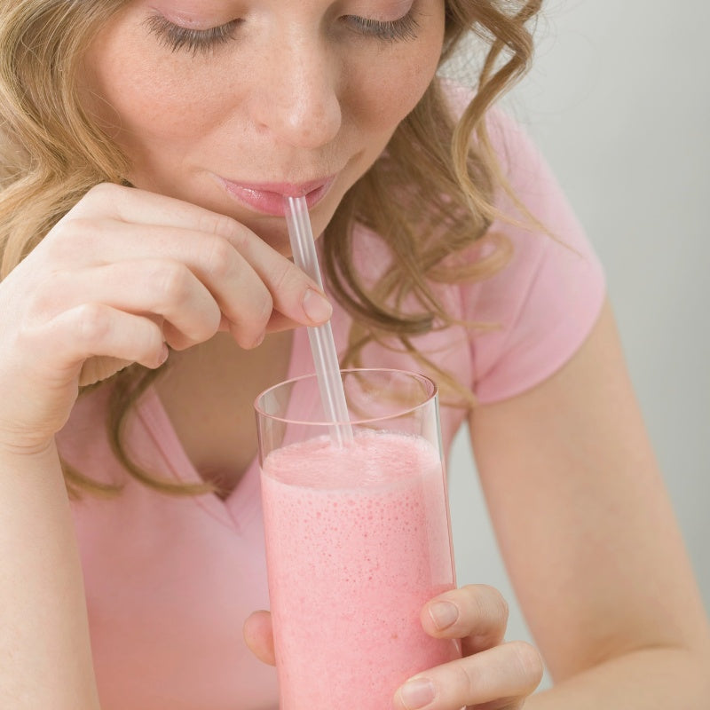 Glassugrör i färg 4-pack med rengöringsborste – hållbara sugrör i glas, 20 cm