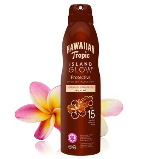 Hawaiian Tropic Island Glow Protective Spray SFP15 177ml