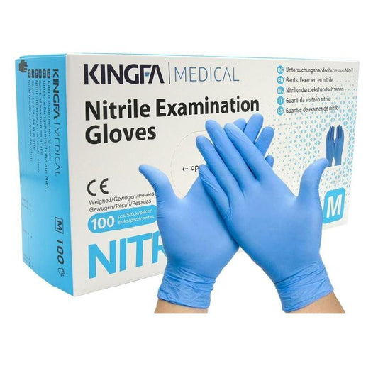 Kingfa Medical Nitrilhandskar Blå Storlek L 100-pack