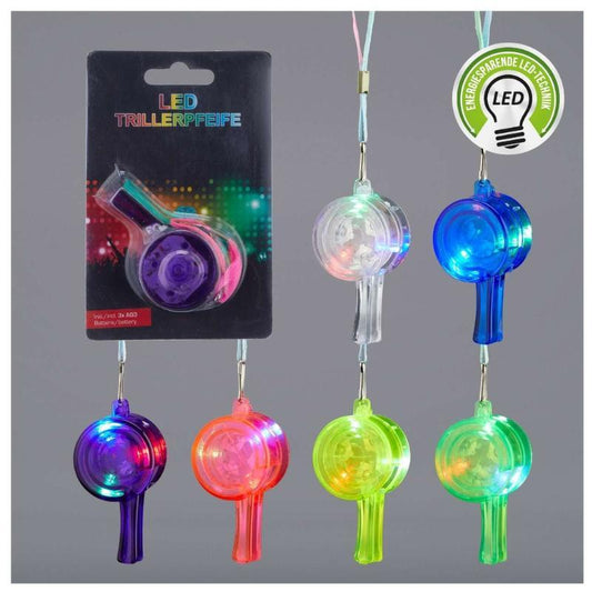 LED Flashing Whistle Different Colors - Battery Included