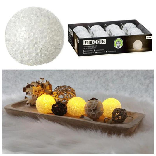 LED Light Ball Snowball Crystal Look 60 mm - Battery Included
