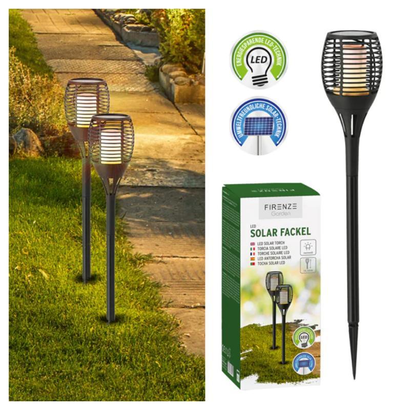 LED Solar Torch 60cm Warm White - for Garden