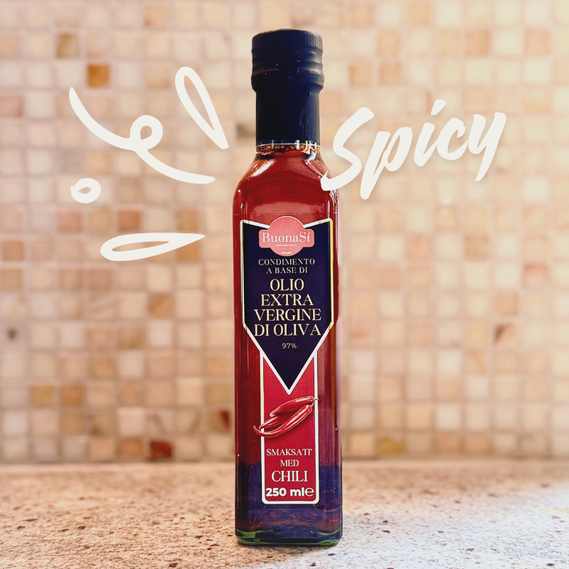 BuonaSí Chiliolja – Extra Virgin Olivolja med Het Chili 250ml