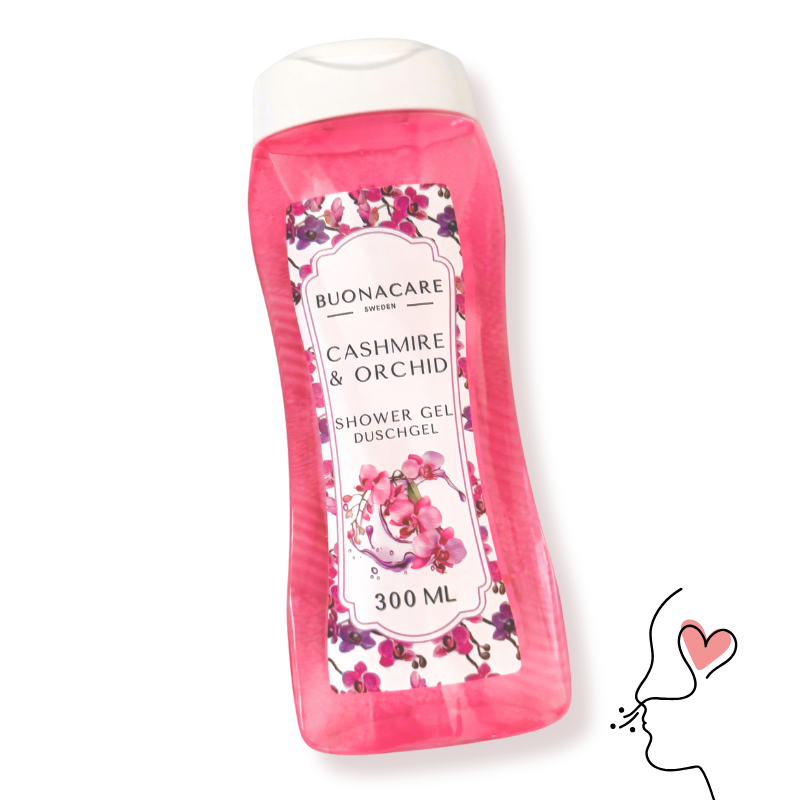 Buonacare Shower Gel Cashmere & Orchid 300ml – Silkeslen och blommig duschgel