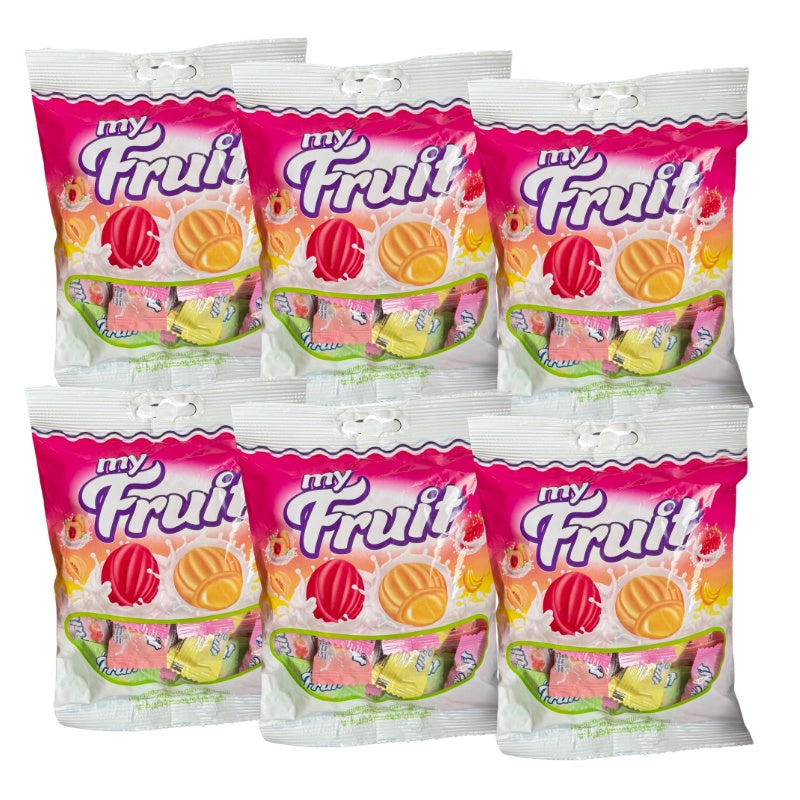 My Fruit 6-pack – Fruktkarameller med mjuk krämfyllning, 100g
