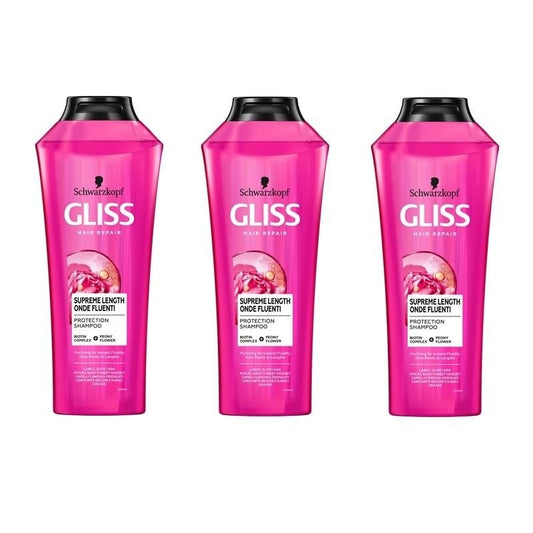 Schwarzkopf Gliss Shampoo Lengths 3x400 ml – För starka och friska längder