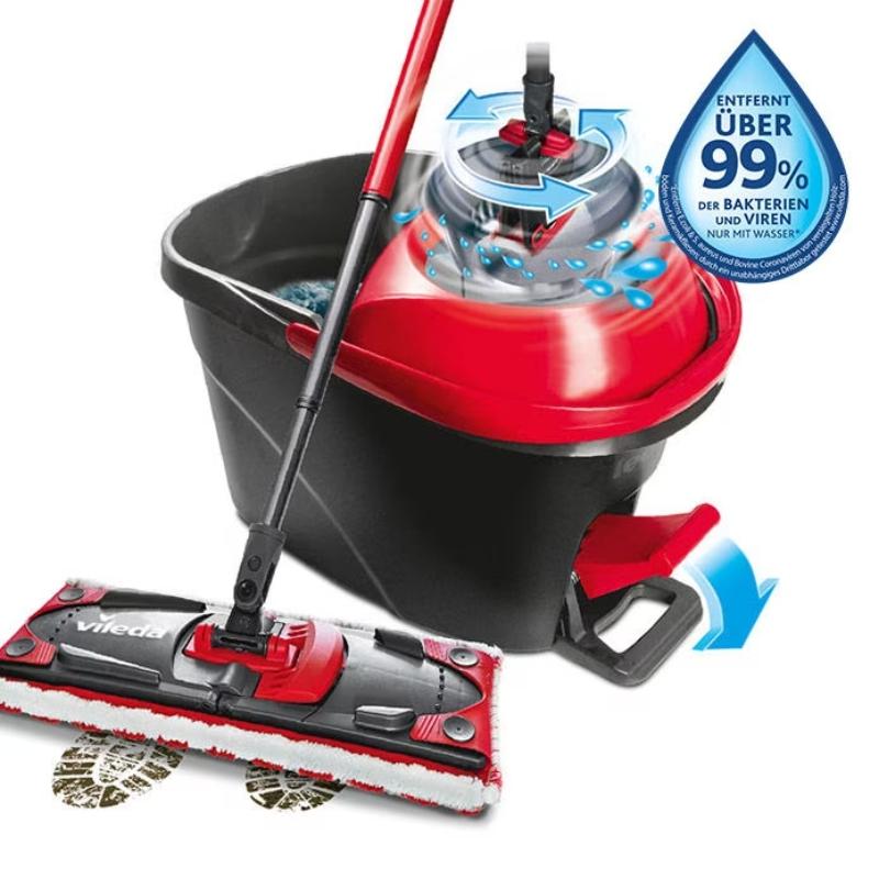 Vileda UltraMax Turbo Flatmopp – Effektiv Urvridning & Skinande Golv
