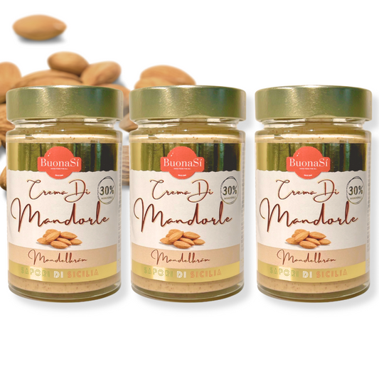 BuonaSí Mandelkräm 3×190g – 30 % Mandel (3-pack)