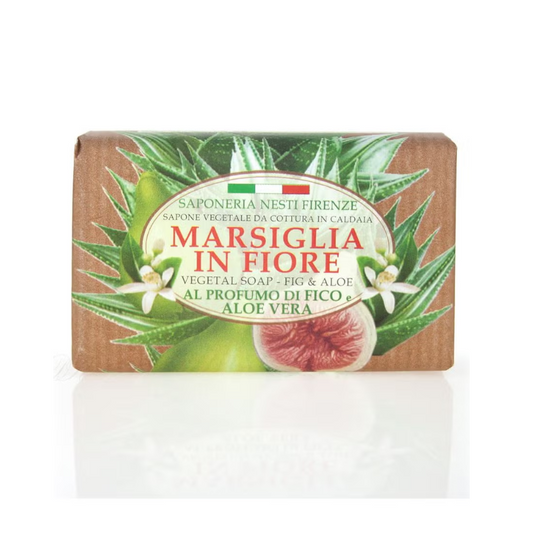 Marsiglia in Fiore Hårdtvål Fig & Aloe 125g – Naturlig & Fuktgivande Tvål