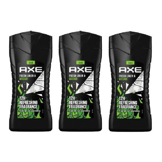 Axe Shower Wasabi & Fresh Linen 250ml 3-pack