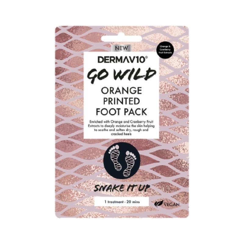 Derma V10 Go Wild Foot Pack Orange 1-pack