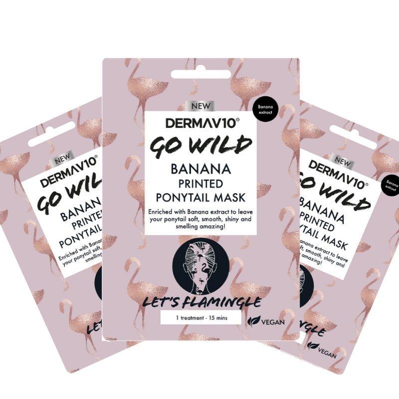 Derma V10 Go Wild Ponytail Mask Banana 3-pack