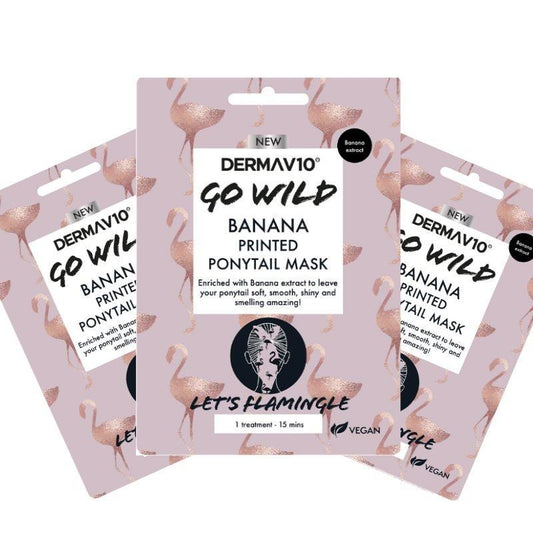 Derma V10 Go Wild Ponytail Mask Banana 3-pack