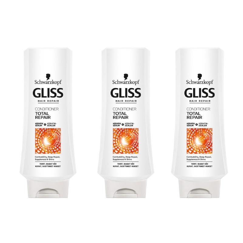 Schwartzkopf Gliss Shampoo Total Repair 370ml 3-pack