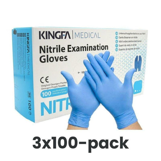 Kingfa Nitrilhandskar Blå Storlek XL 3x100-pack
