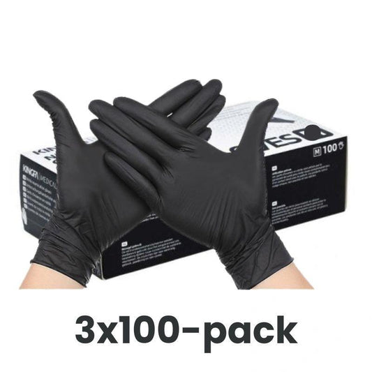 Kingfa Nitrilhandskar Svarta Storlek XL 3x100-pack