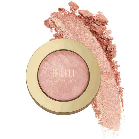 Milani Baked Blush 3,5g – 13 Rosa Romantica – Lysterrouge med varm rosaskimrande ton