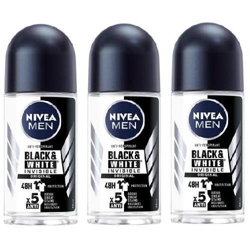 Nivea Roll-on Black & White Invisible Original 50ml 3-pack